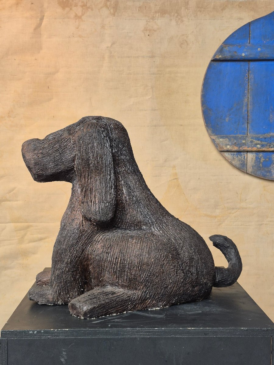 Sculpture en céramique « chien » par Ria Arntz-photo-5