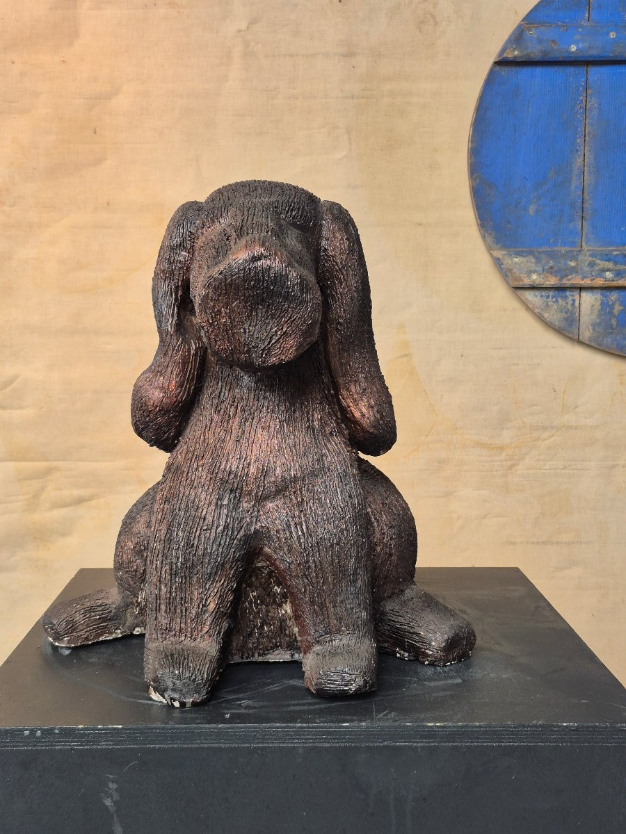 Sculpture en céramique « chien » par Ria Arntz-photo-6