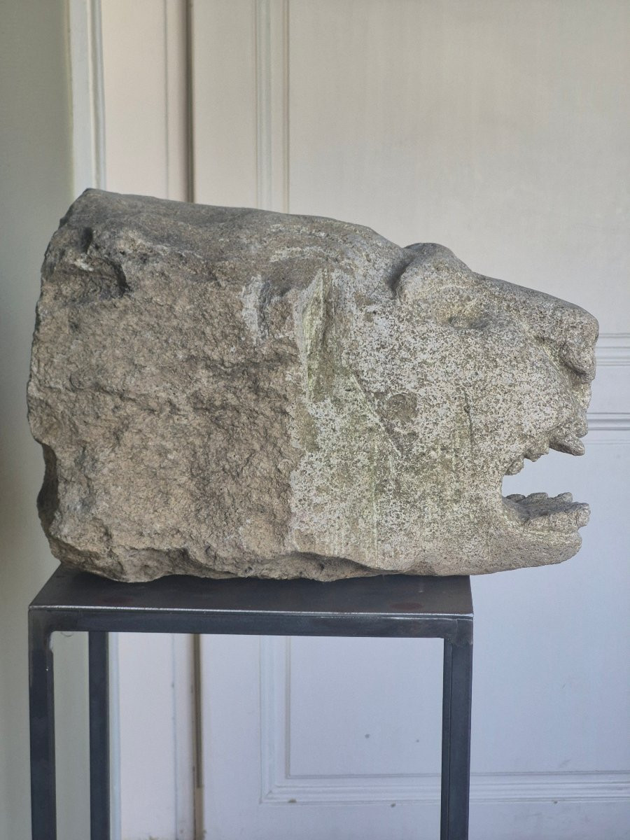 Antique Italian Gargoyle Fragment-photo-4