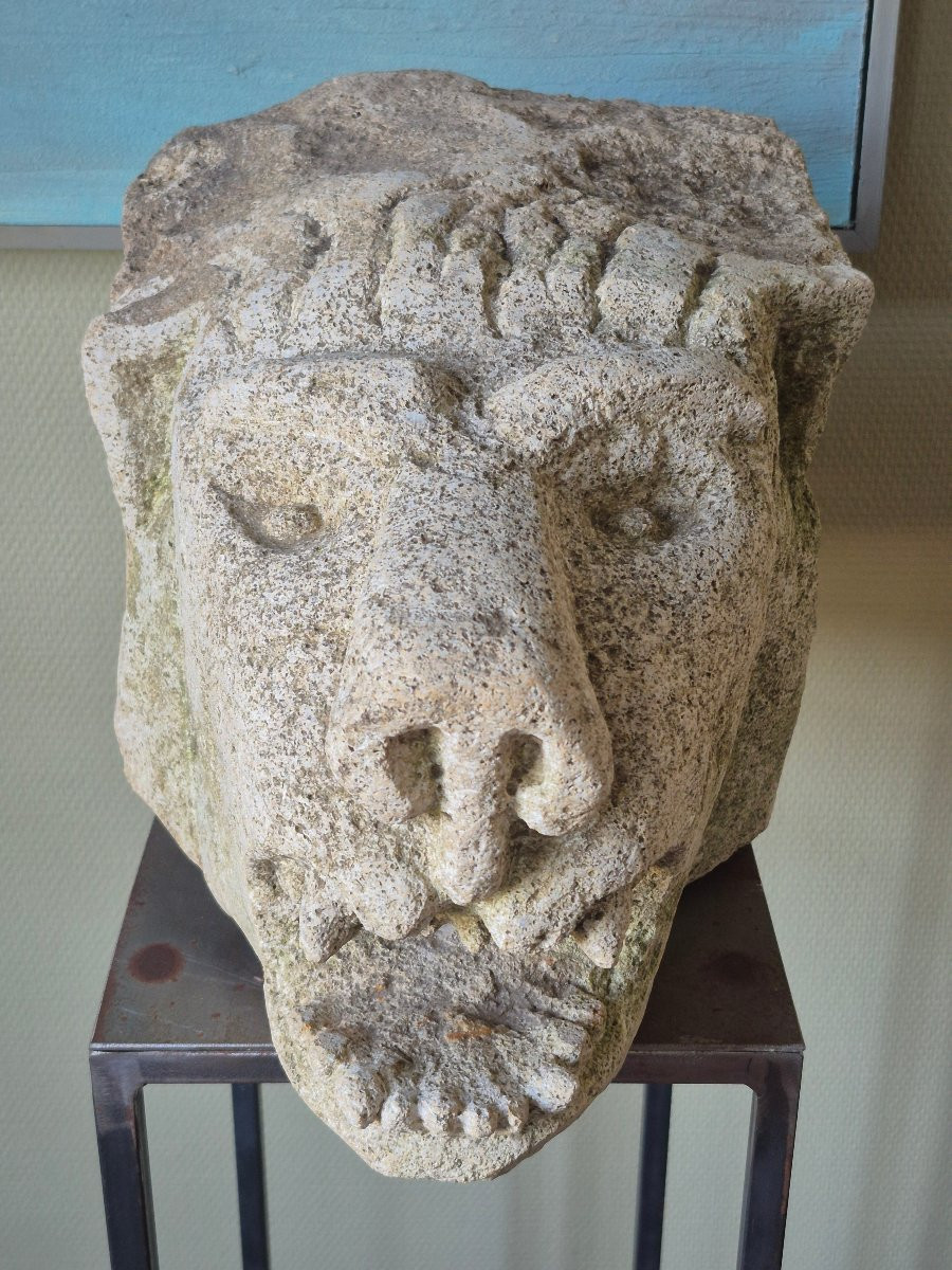 Antique Italian Gargoyle Fragment-photo-6