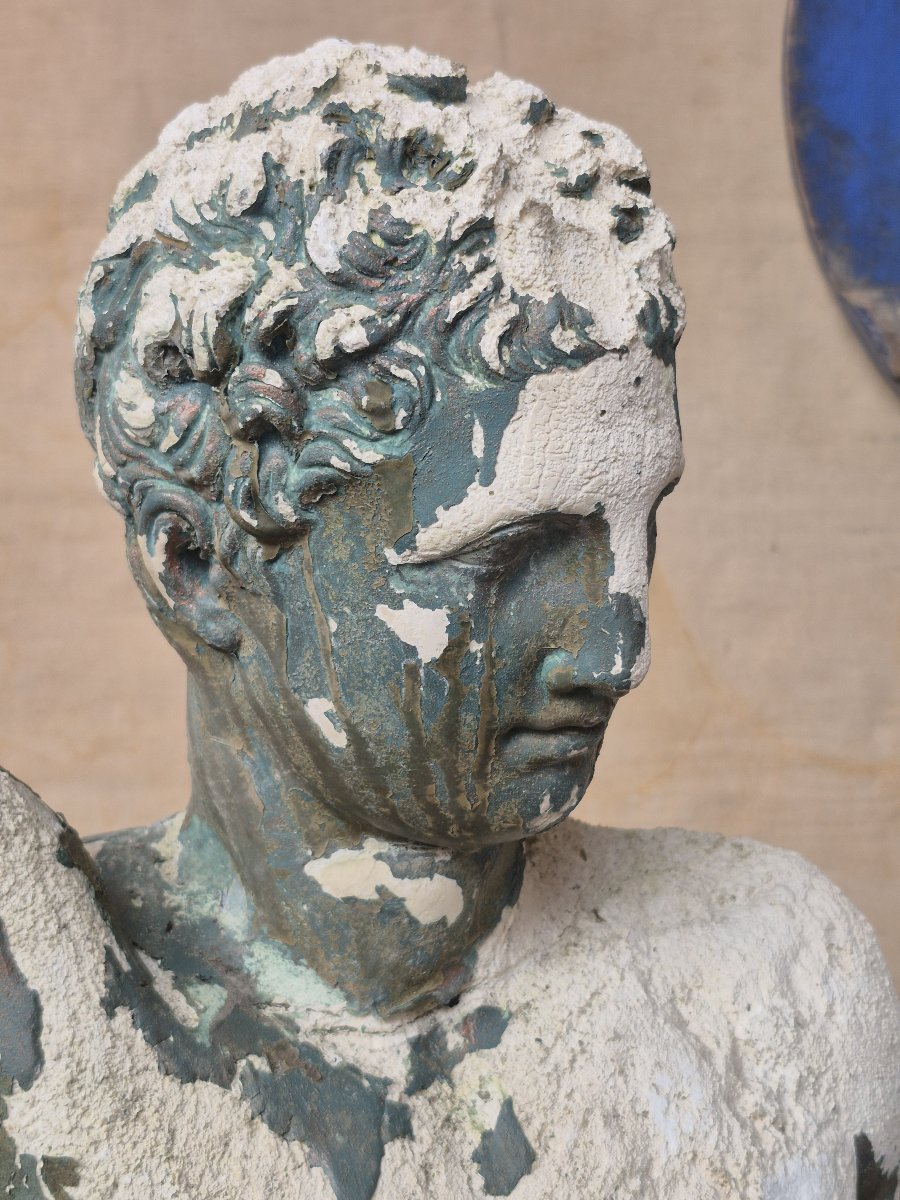 Old Garden Statue Of 'apoxyomenos'-photo-2