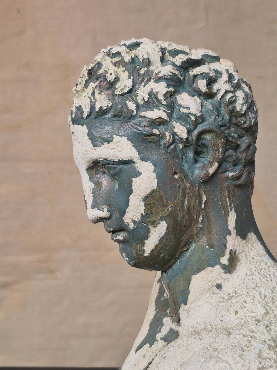 Old Garden Statue Of 'apoxyomenos'-photo-1