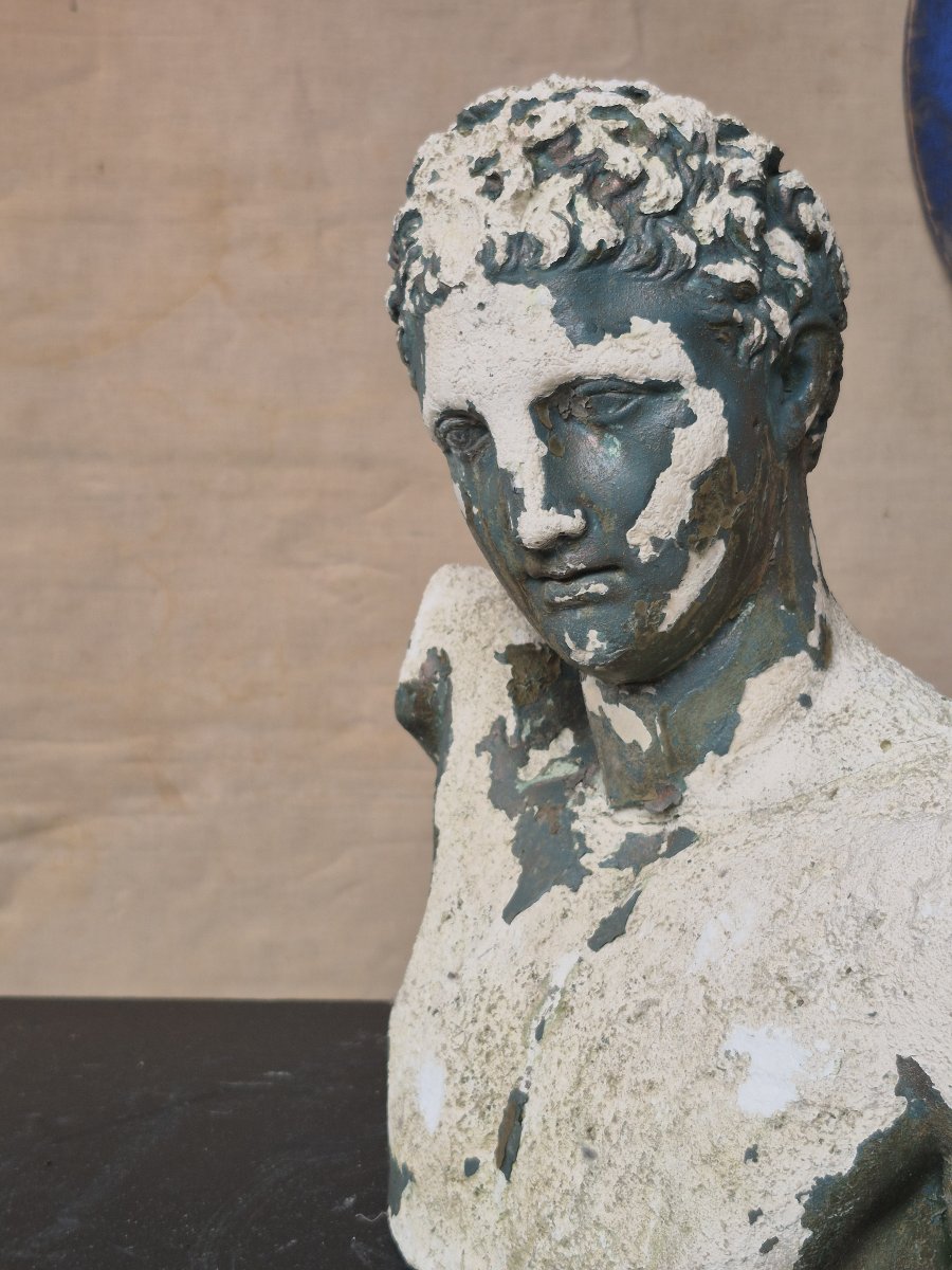 Old Garden Statue Of 'apoxyomenos'-photo-4