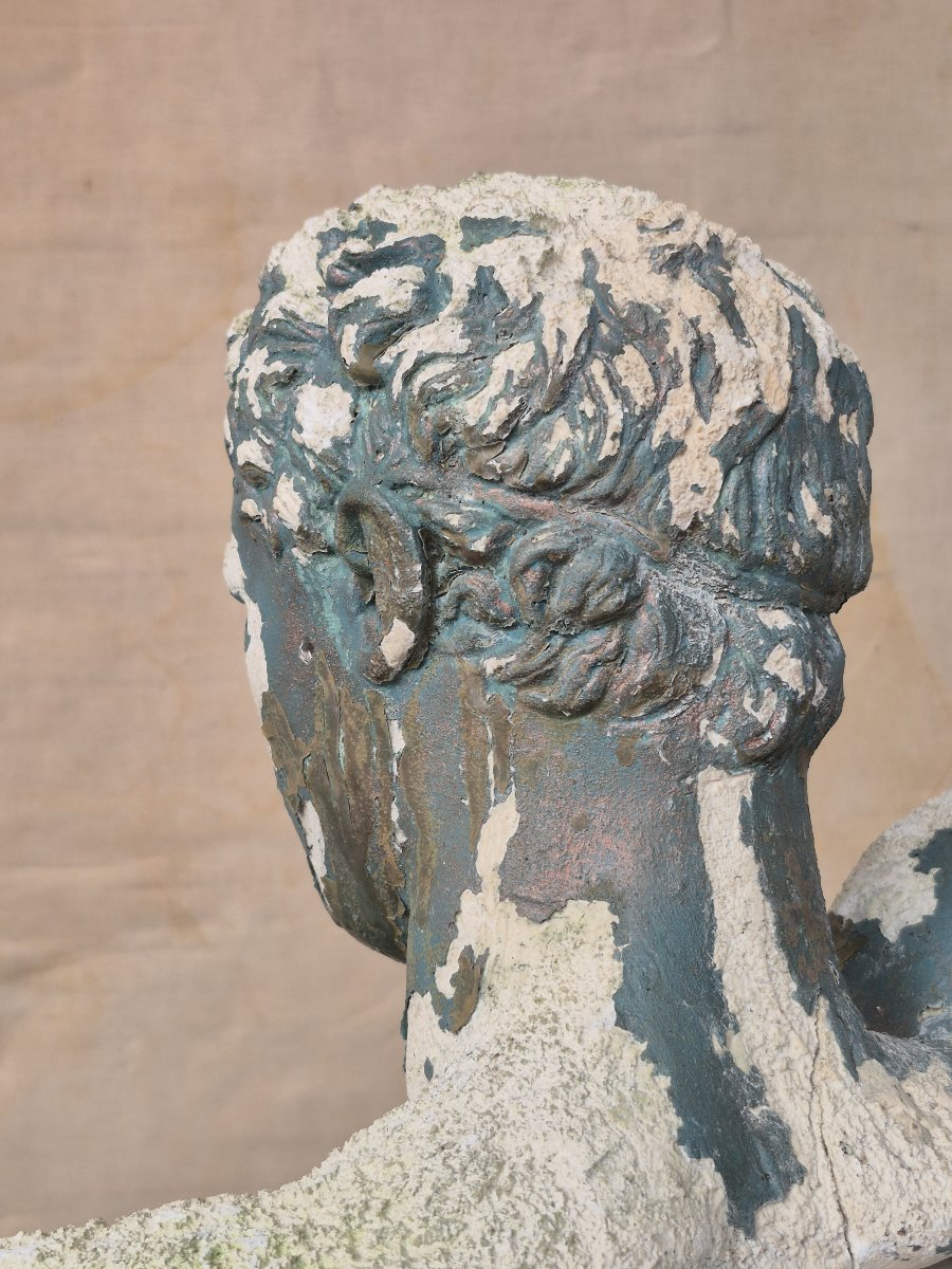 Old Garden Statue Of 'apoxyomenos'-photo-8