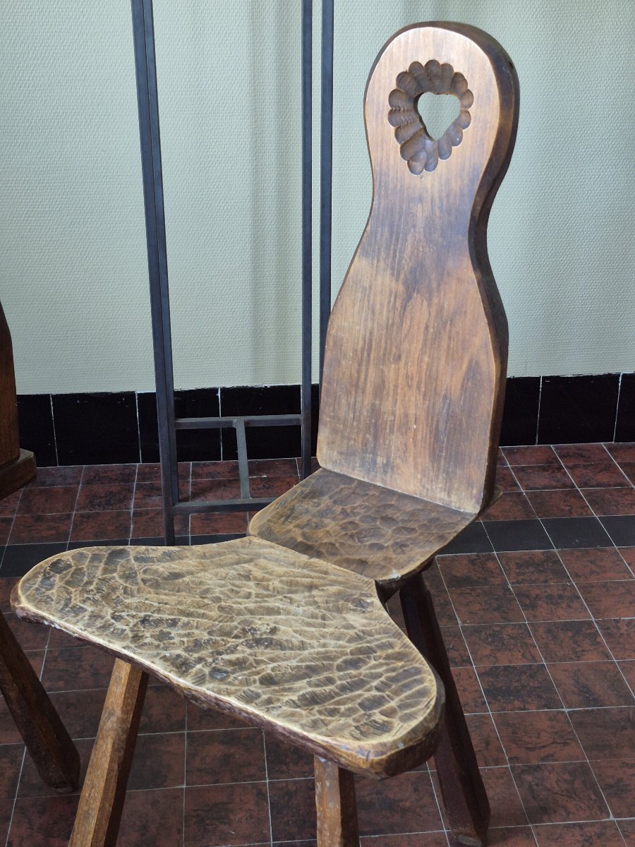 Paire de chaises brutalistes françaises-photo-1