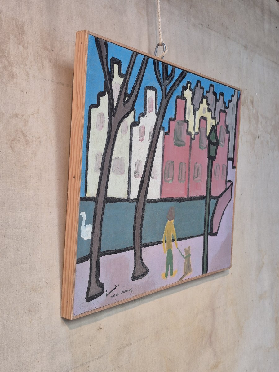 Peinture d'art populaire primitif-photo-4