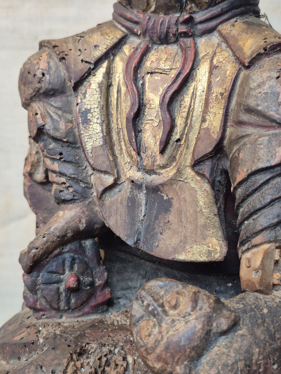 Statue de Zhao Gongming de la dynastie Qing, XVIIIe siècle-photo-2