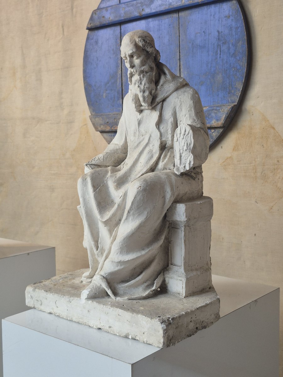 Paire d’études d’atelier en plâtre du XIXe siècle-photo-2