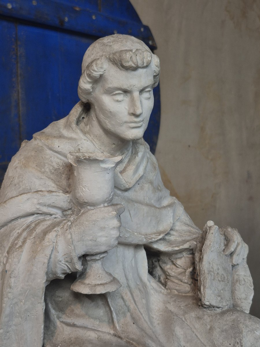 Paire d’études d’atelier en plâtre du XIXe siècle-photo-2