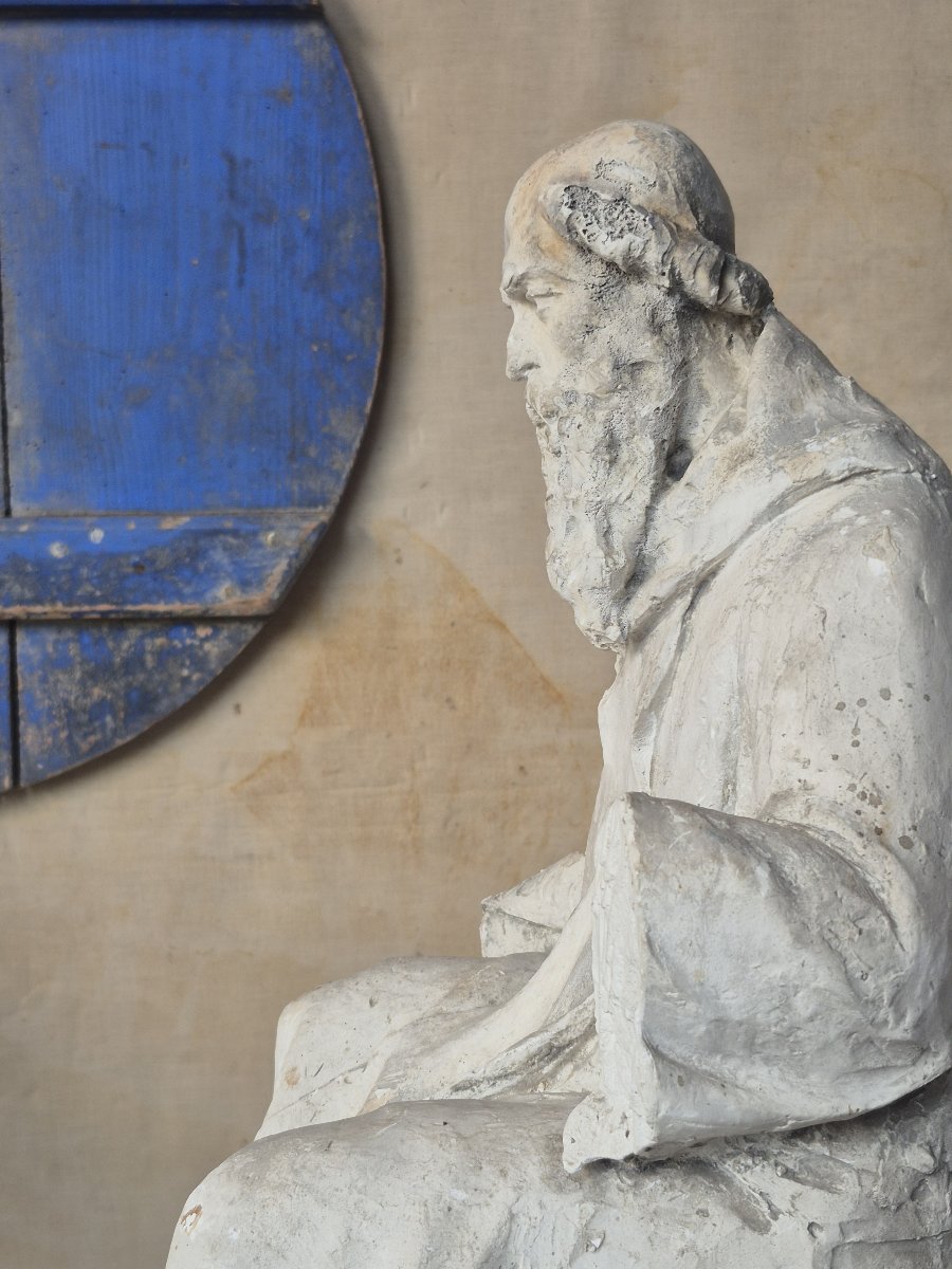 Paire d’études d’atelier en plâtre du XIXe siècle-photo-3