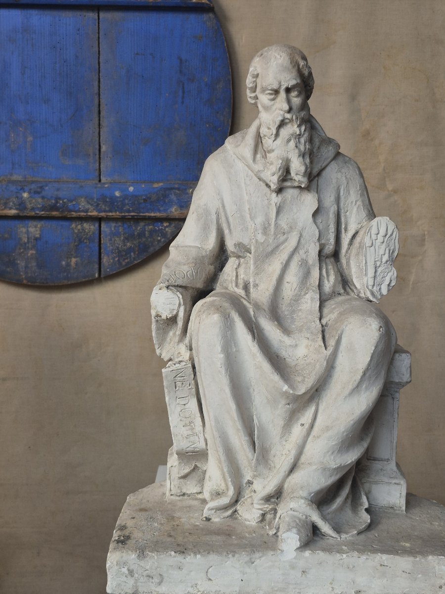 Paire d’études d’atelier en plâtre du XIXe siècle-photo-5