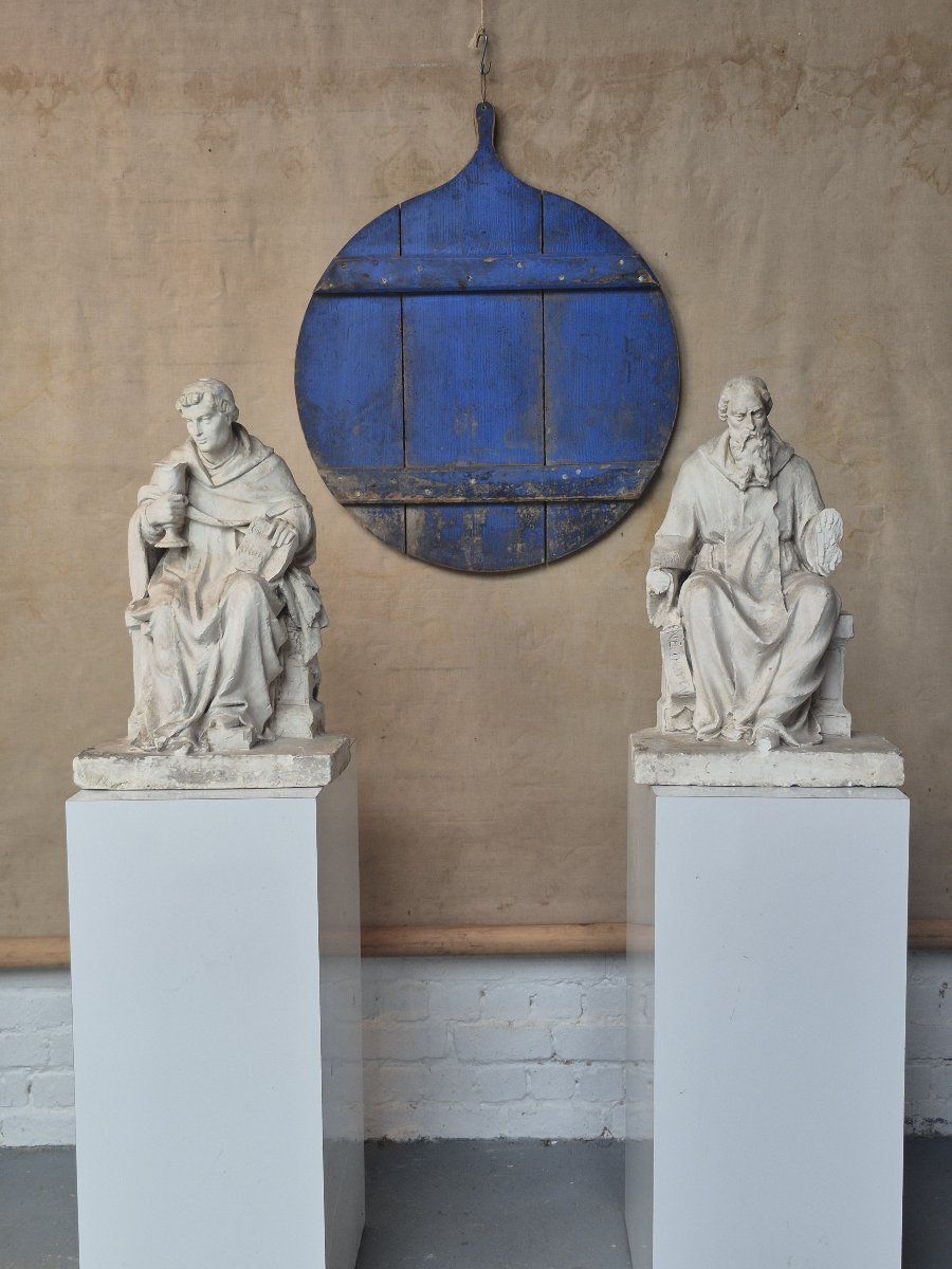 Paire d’études d’atelier en plâtre du XIXe siècle