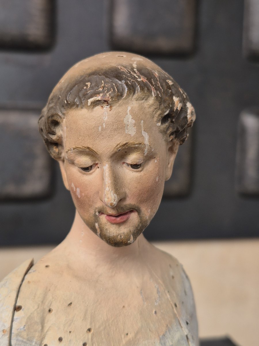 Fragment de statue de santo, XIXe siècle-photo-4