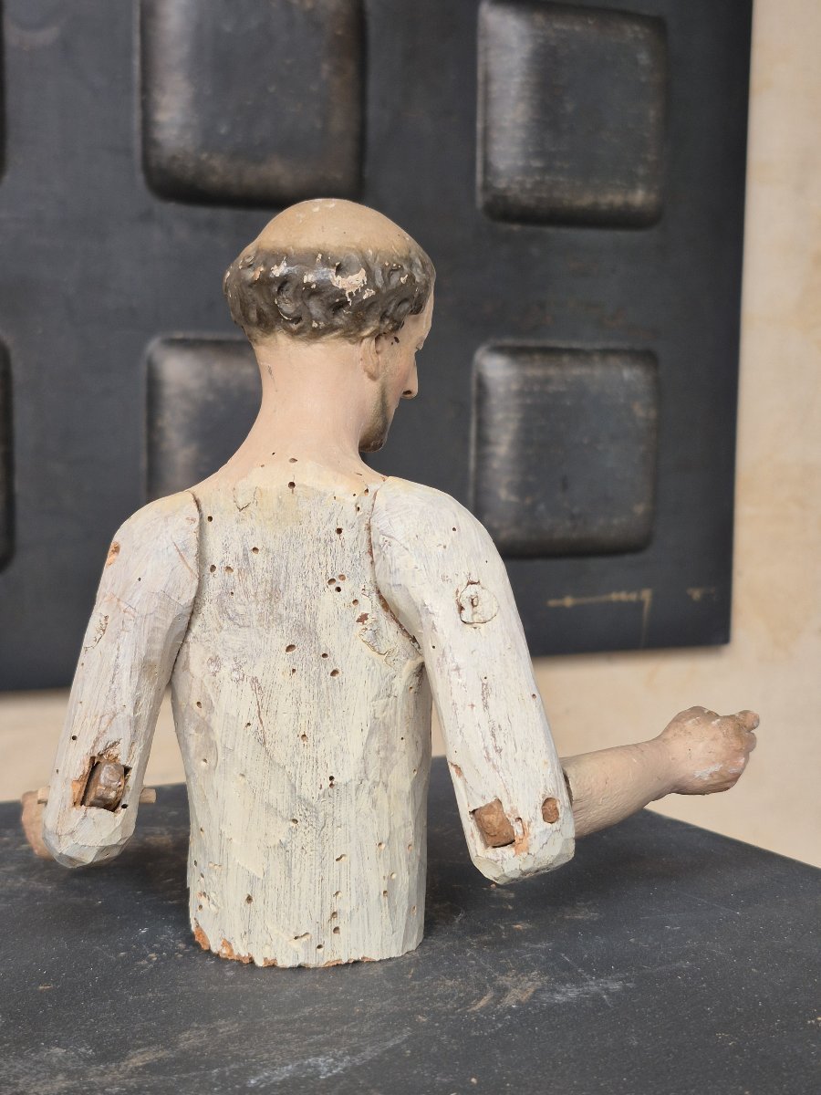 Fragment de statue de santo, XIXe siècle-photo-2