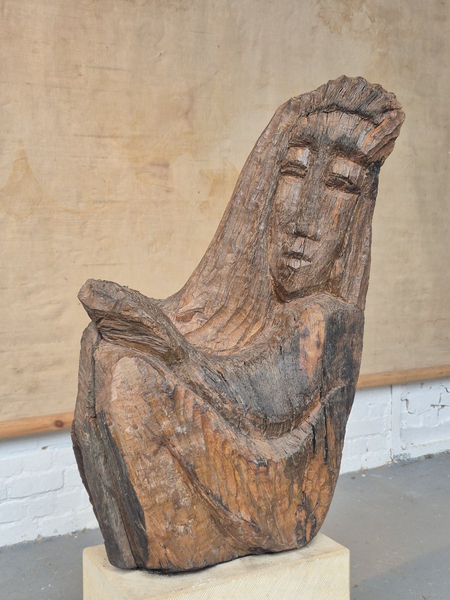 ´the Sitting Woman' By Omer Gielliet' (1925-2017)-photo-4