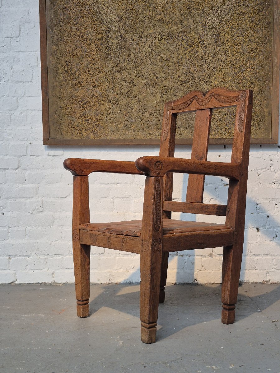 18th-century Folk Art Chair-photo-3