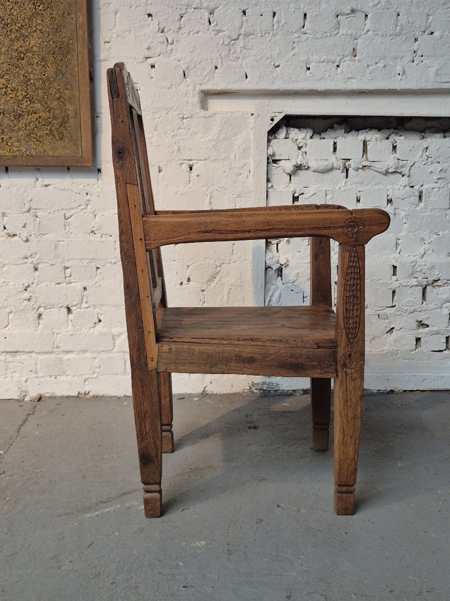 18th-century Folk Art Chair-photo-3
