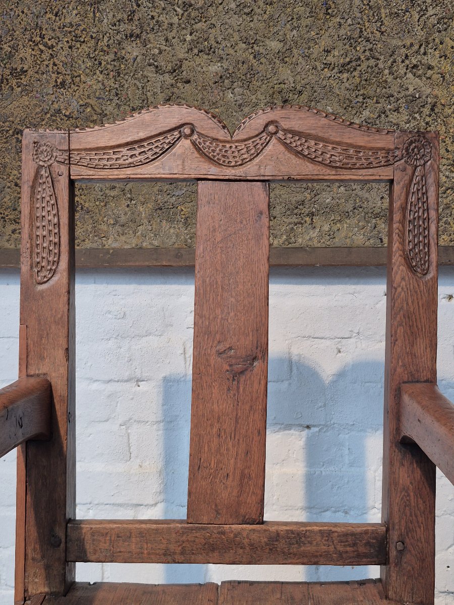 18th-century Folk Art Chair-photo-7