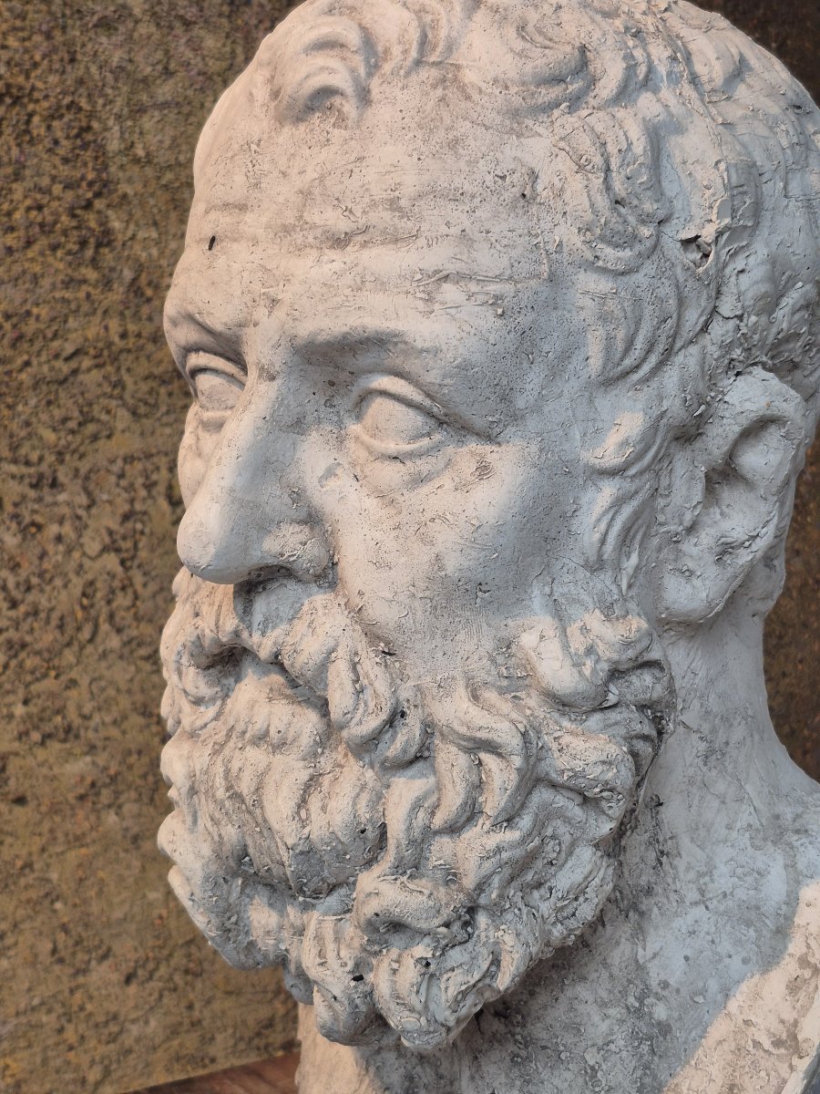 Old Plaster Fragment Of Socrates-photo-3