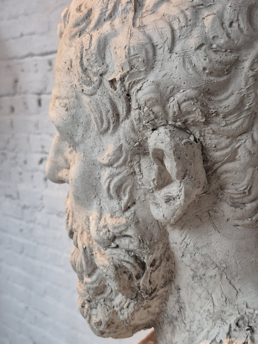 Old Plaster Fragment Of Socrates-photo-6