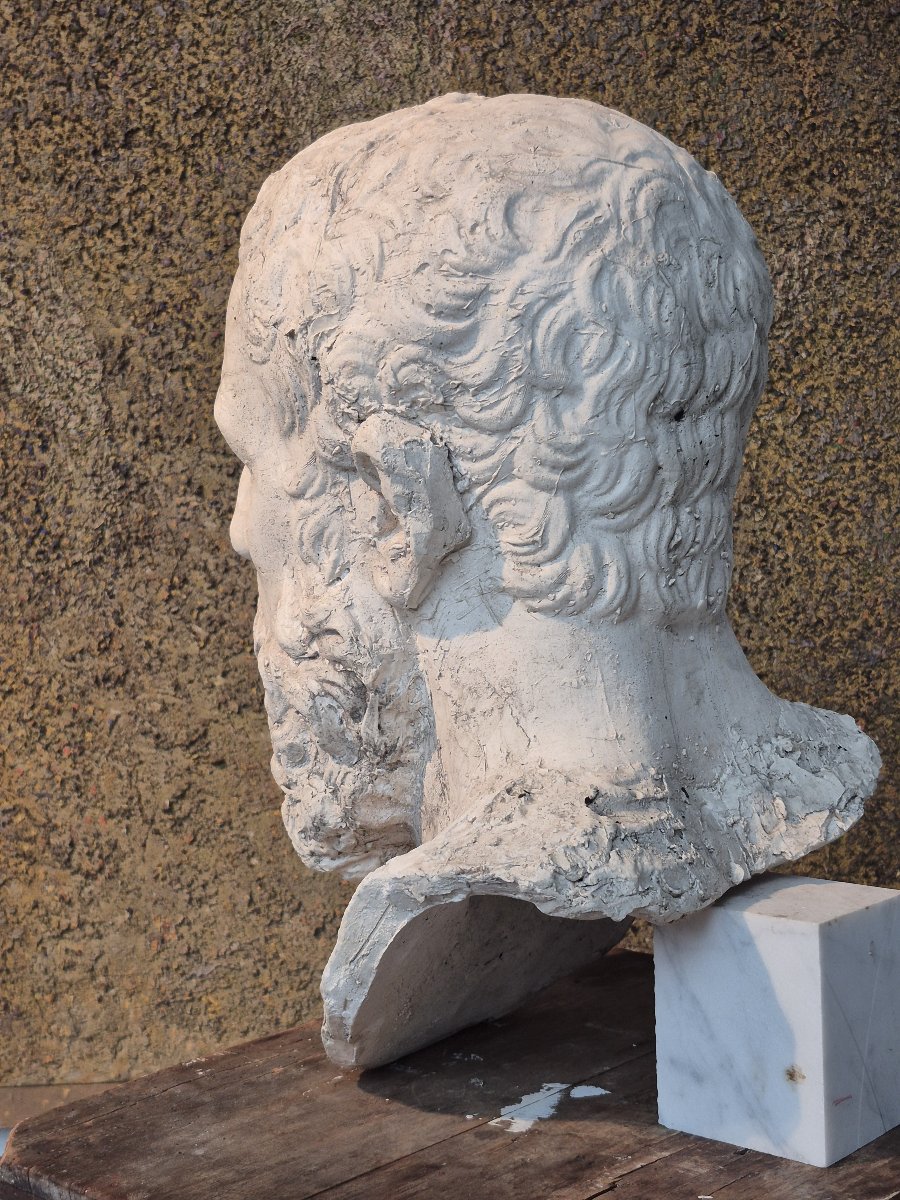 Old Plaster Fragment Of Socrates-photo-8