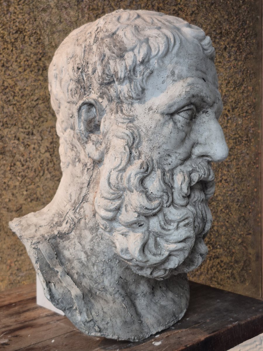 Old Plaster Fragment Of Socrates
