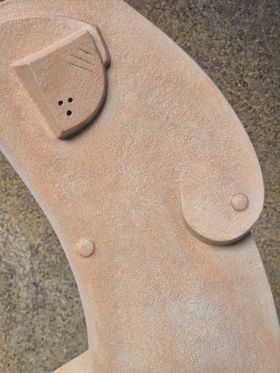 A Modernist Cubist Sculpture Depicting A Woman-photo-3