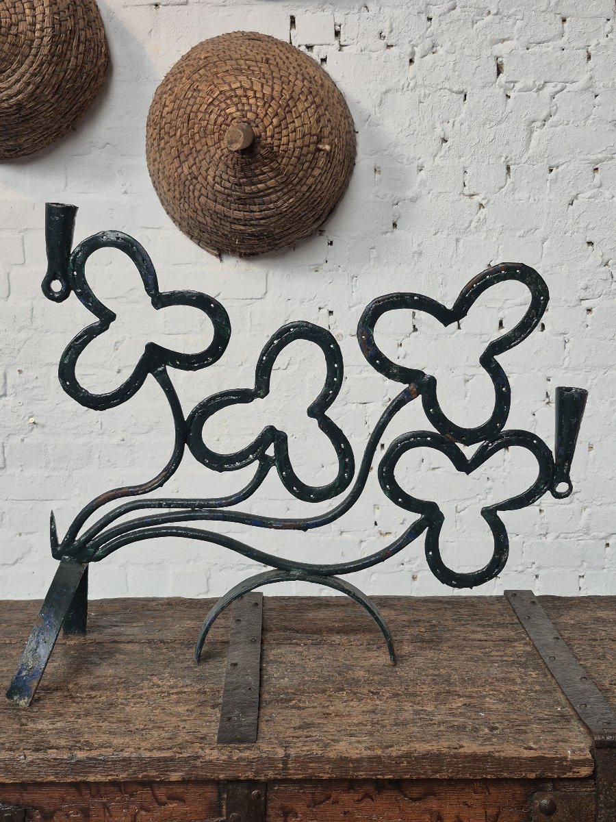 Bougeoir trèfle d’art populaire-photo-5