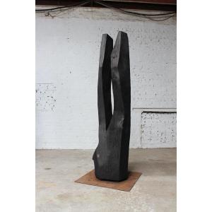 Sculpture Moderne « Shou Sugi Ban » De Roland Lavianne