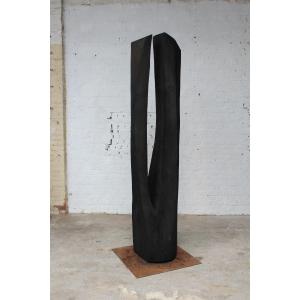 Modern 'shou Sugi Ban' Sculpture By Roland Lavianne