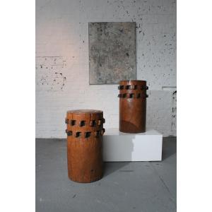 Paire de moulins à sucre Africains anciens