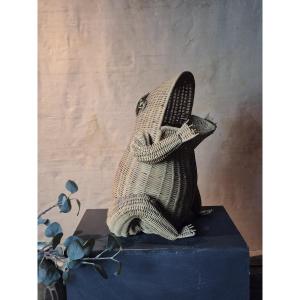 Vintage Froggy Magazine Rack By Olivier Cajan