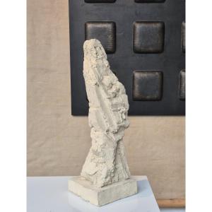 Homme barbu – sculpture d’art brut