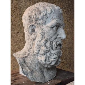 Old Plaster Fragment Of Socrates