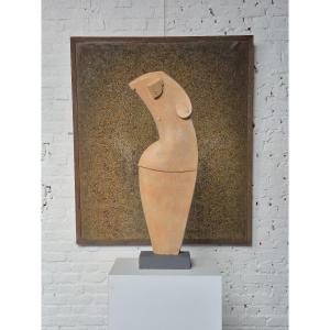 A Modernist Cubist Sculpture Depicting A Woman