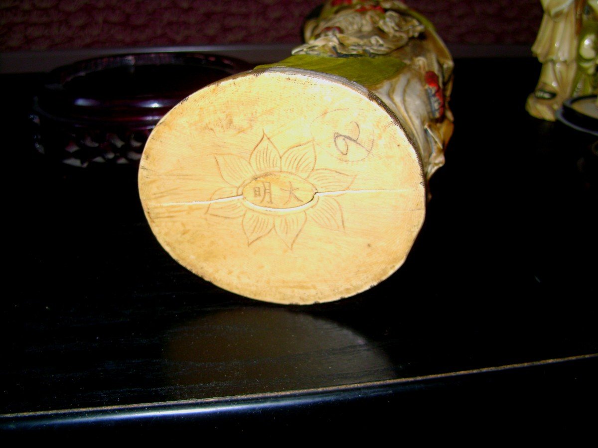 Polychrome Ivory Okimono. Gwan-yin. China 1920-30.-photo-4