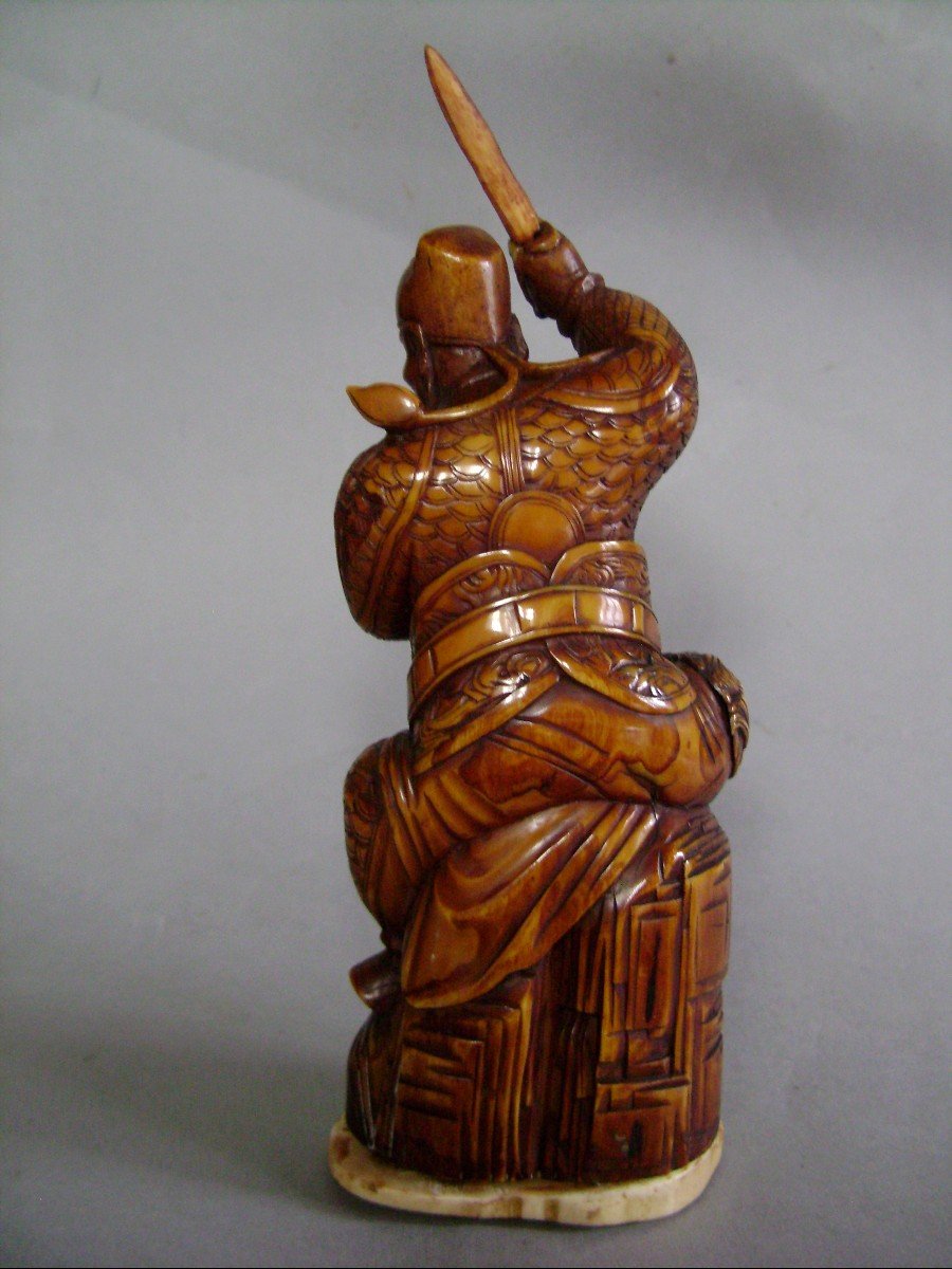 Okimono In Ivory. Shoki. Japan Meiji Period (1868-1912)-photo-2