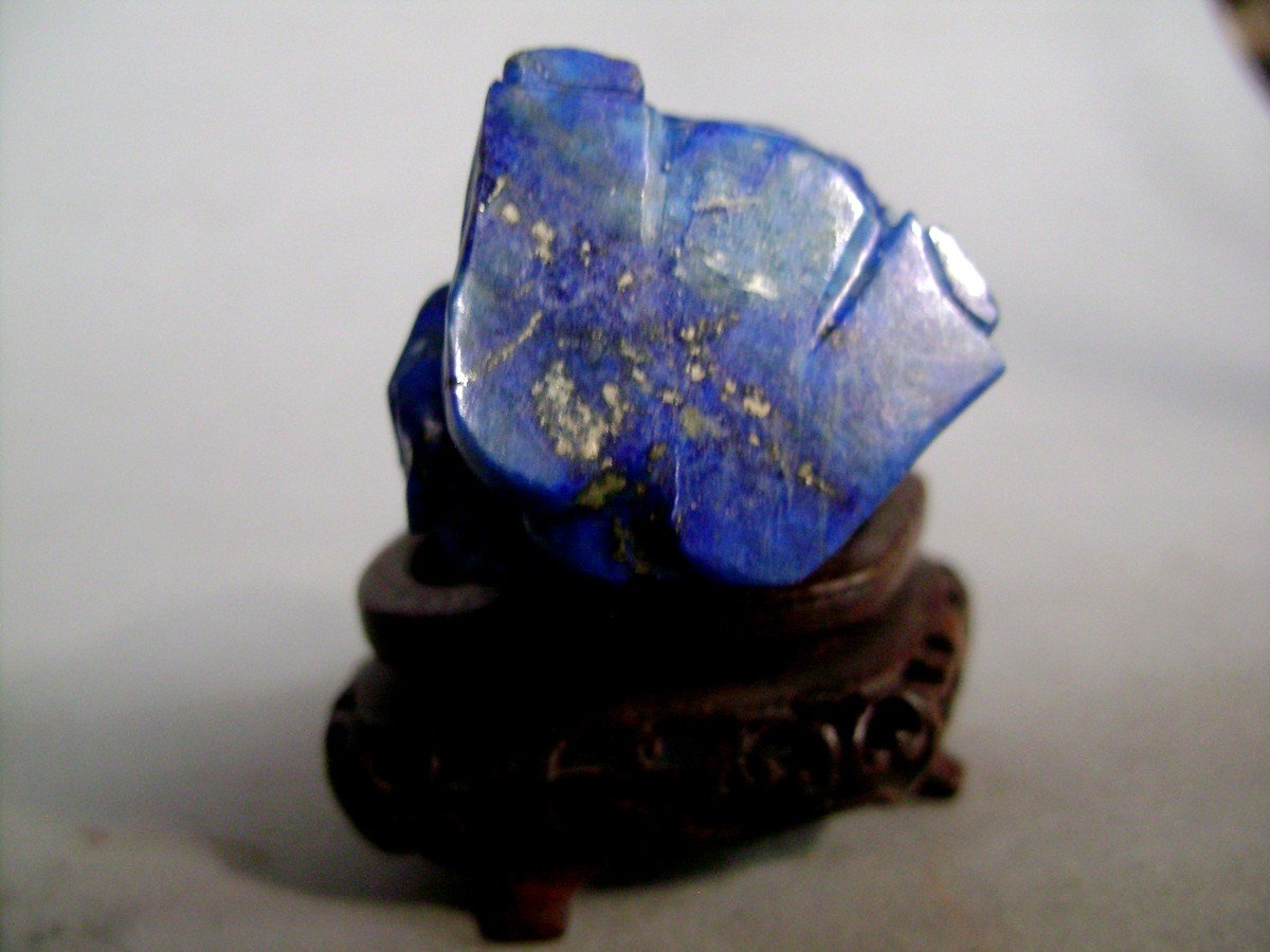 Tabatière en lapis lazuli. l'Enfant musicien. Chine XXème.-photo-4