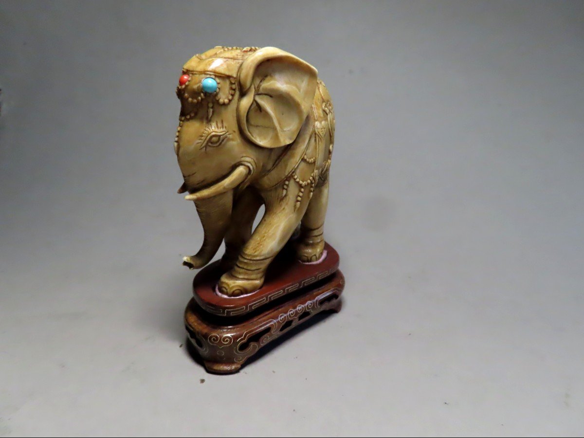 Two Ivory Okimono. China 1920-30.-photo-6