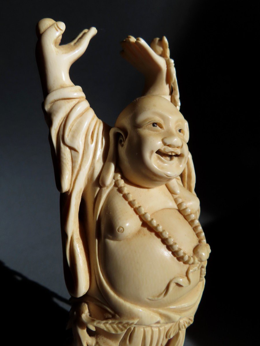 Ivory Okimono. Buddha With Raised Arms. China 1920-30-photo-2
