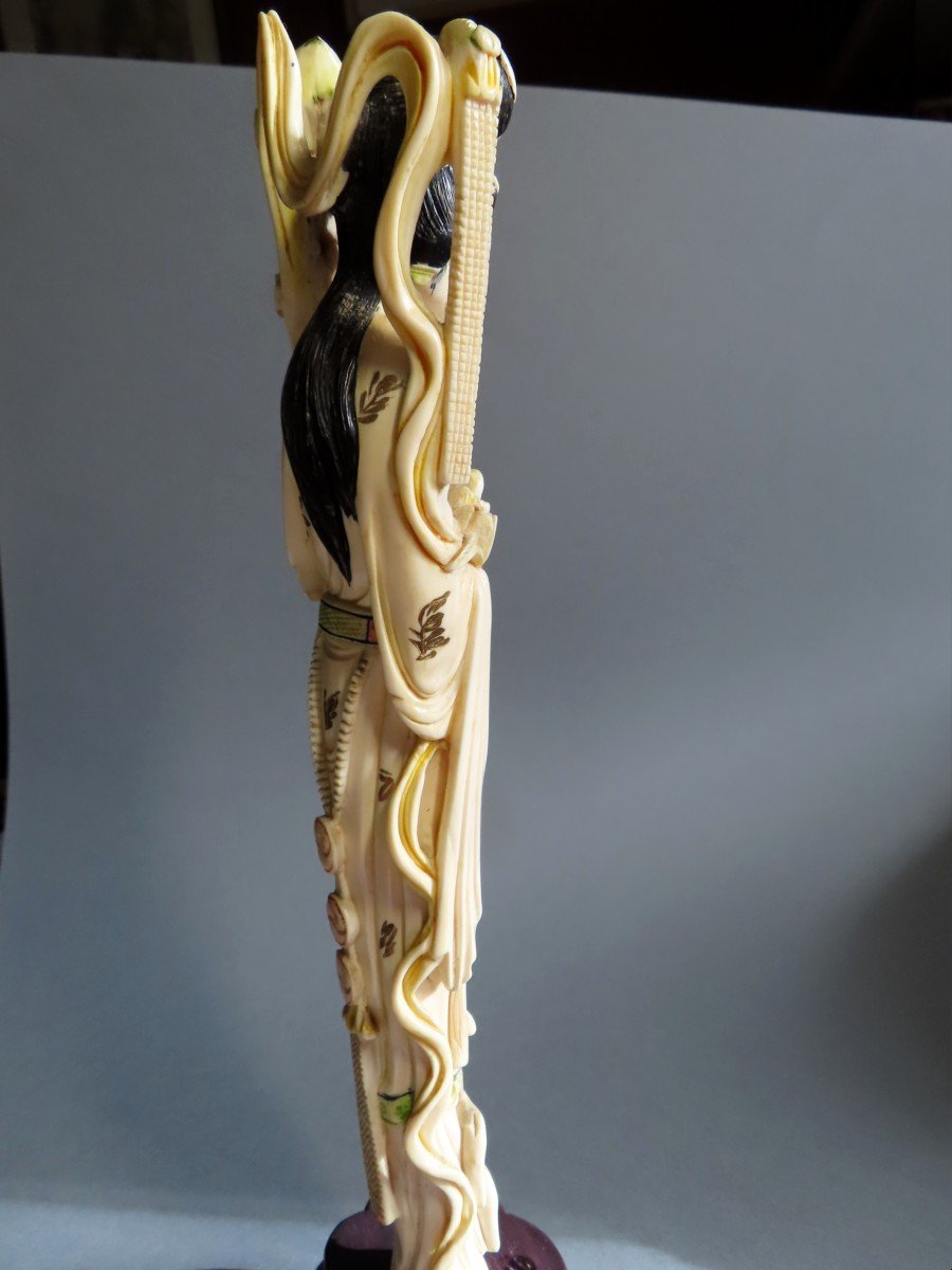 Ivory Okimono. Goddess Of Spring. China 1920-30-photo-3