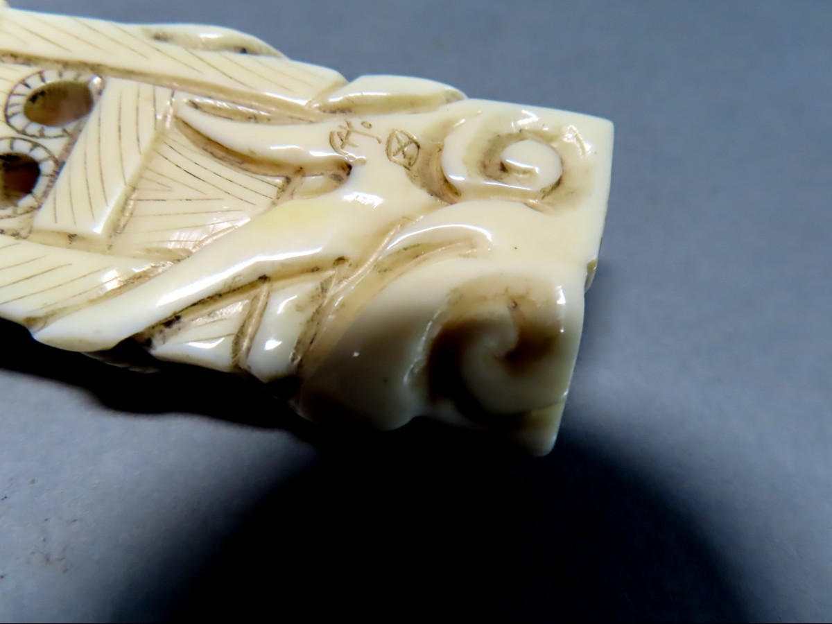 Ivory Netsuke. Witch At The Stake. Japan, Meiji Period (1868-1912)-photo-2