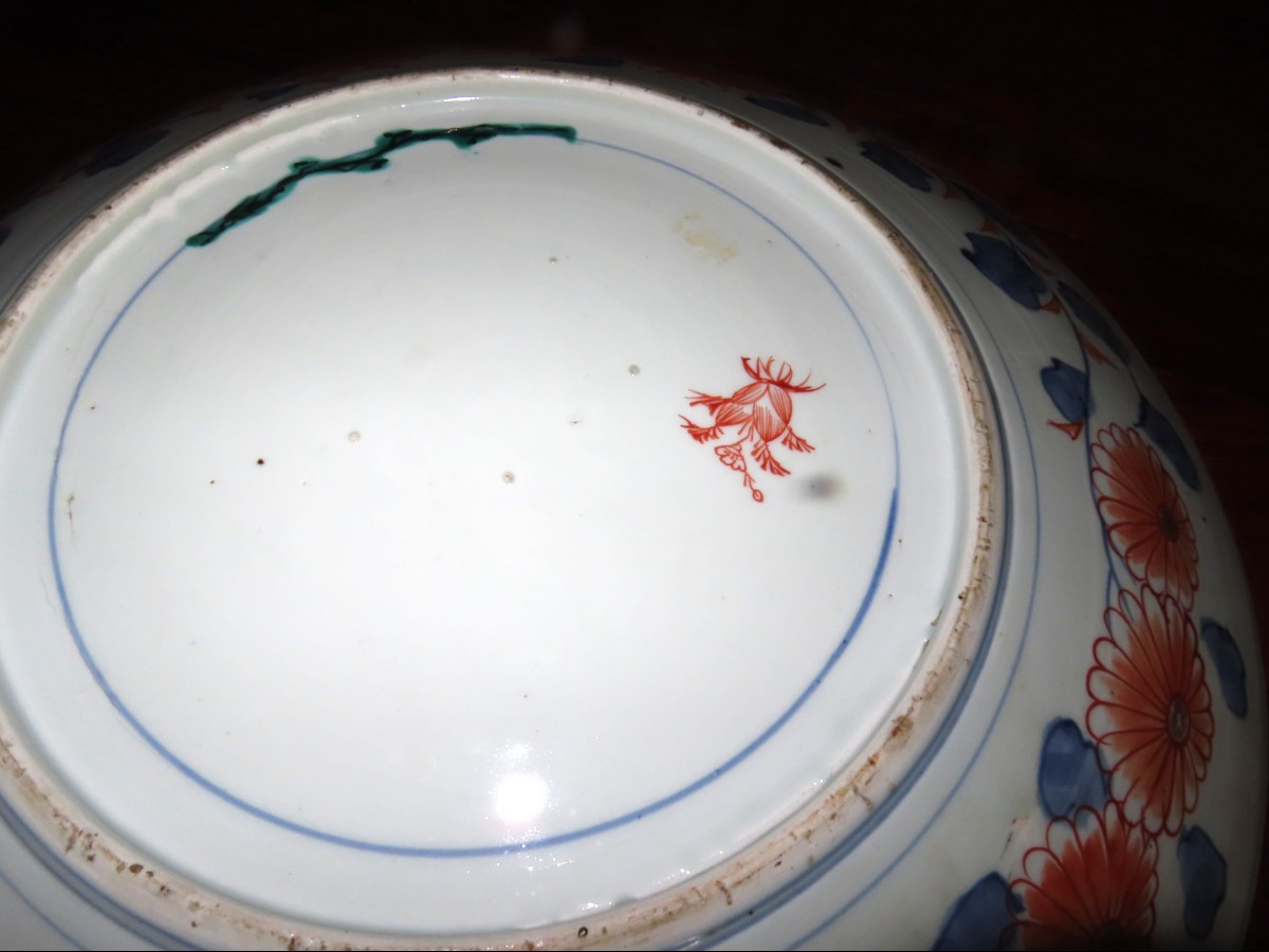 Grand Plat en porcelaine Imari. Japon fin XIXème. 47cm-photo-2