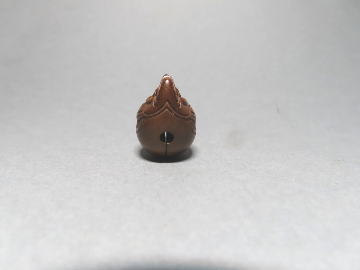 Wooden Netsuke. Mokugyo With Fish. Japan Meiji Period (1868-1912)-photo-2