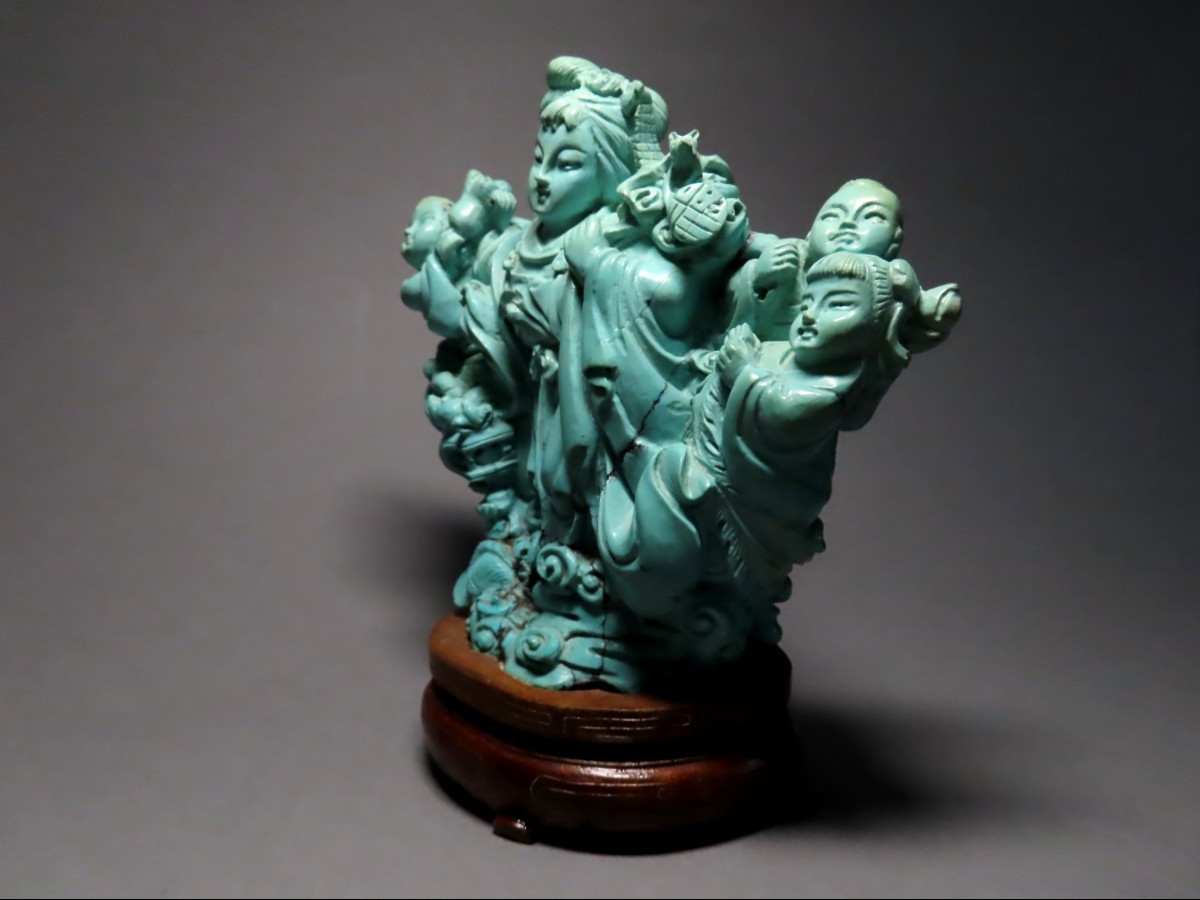 Turquoise Group. China, Early 20th Century.-photo-2