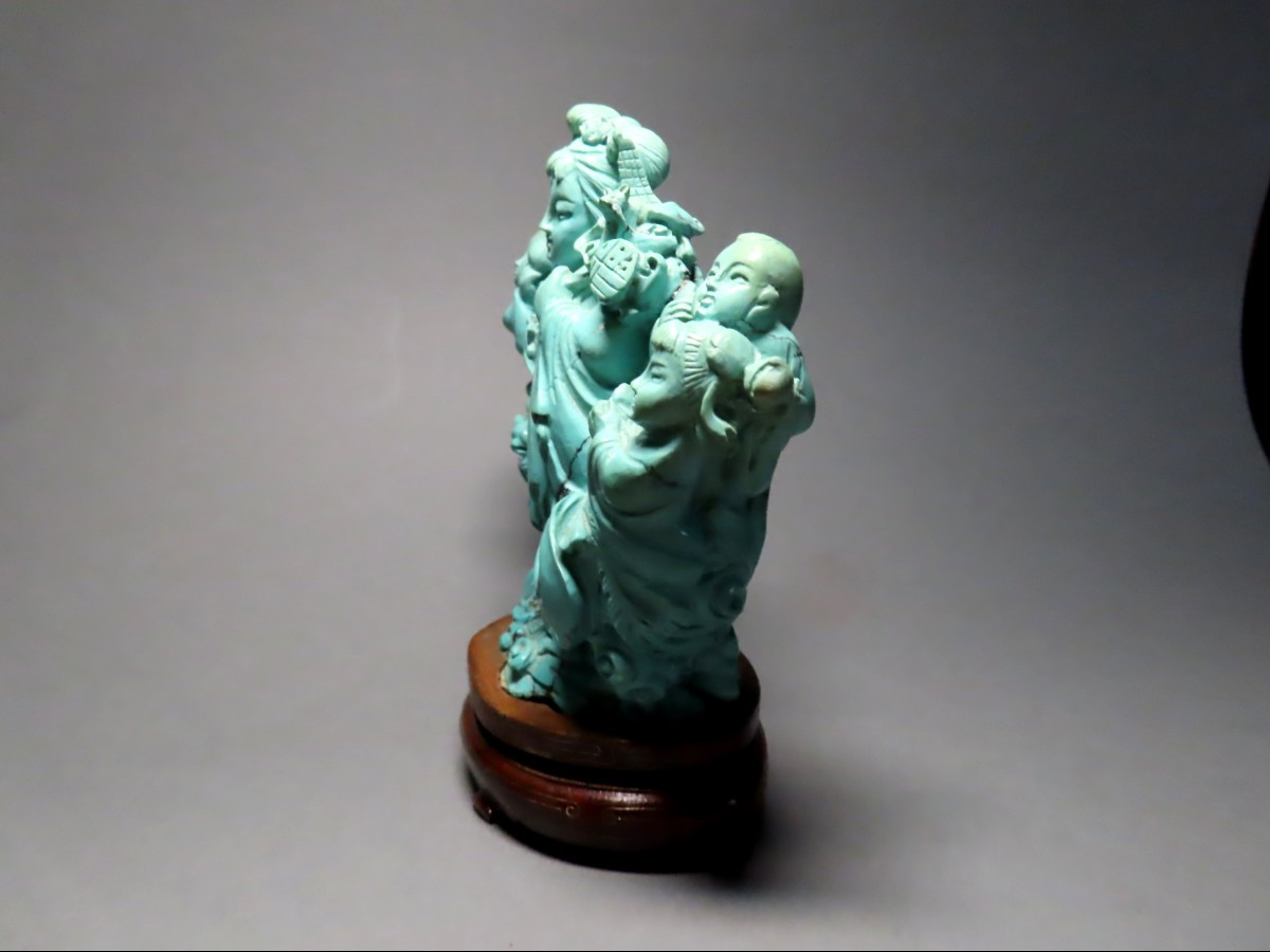 Turquoise Group. China, Early 20th Century.-photo-3