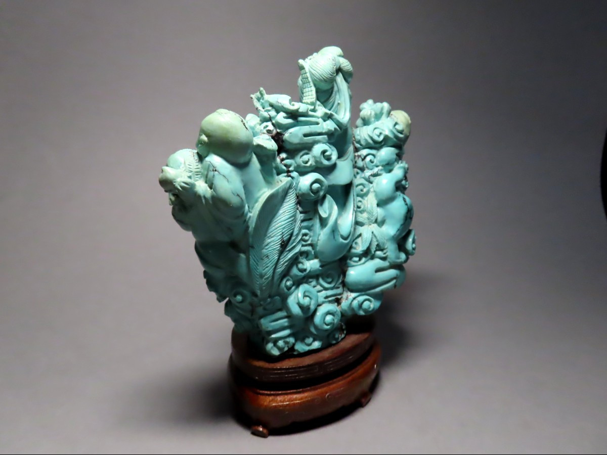 Turquoise Group. China, Early 20th Century.-photo-4
