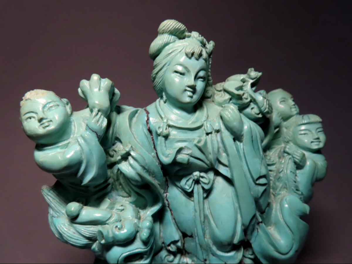 Turquoise Group. China, Early 20th Century.-photo-3