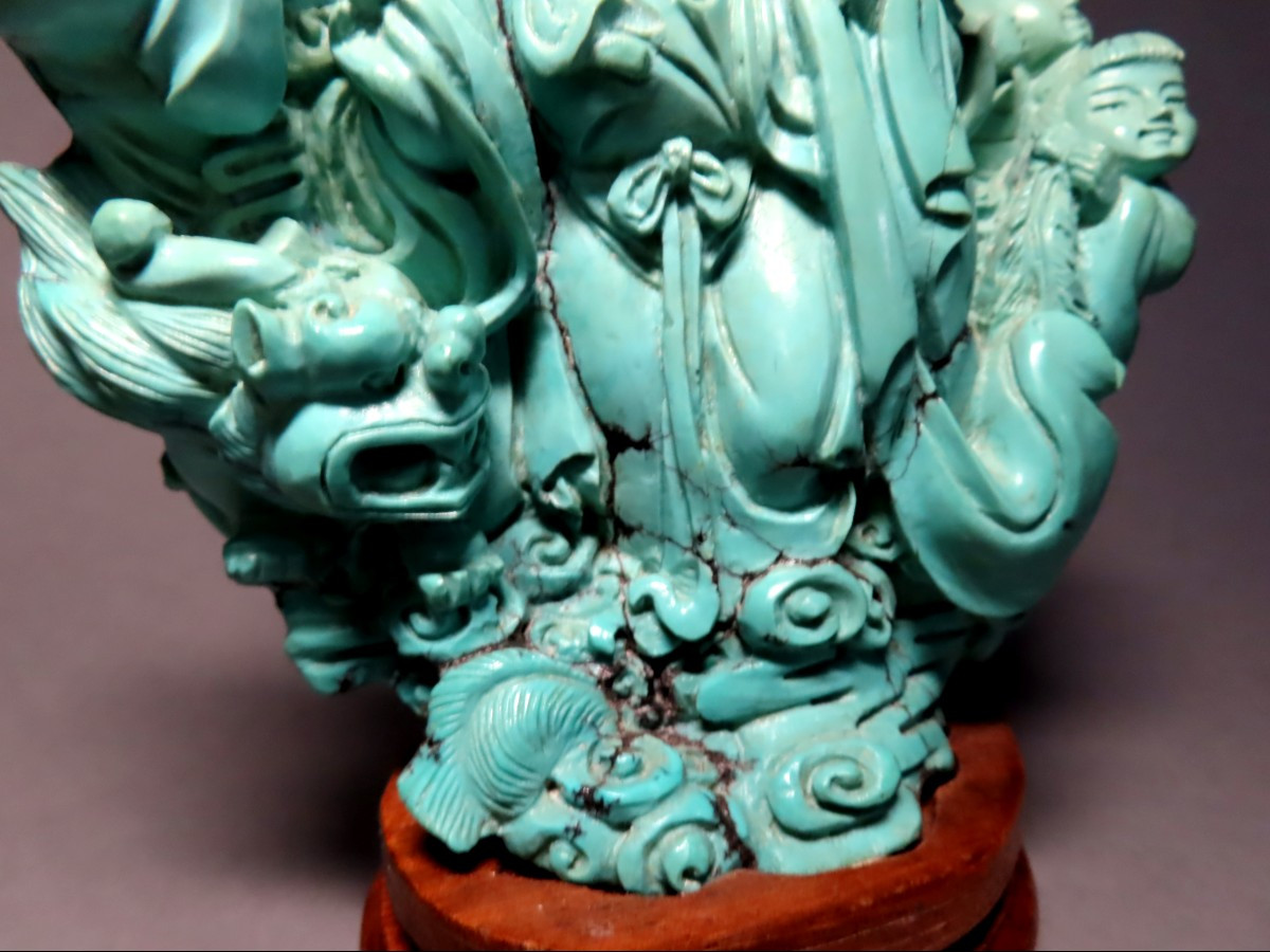 Turquoise Group. China, Early 20th Century.-photo-4