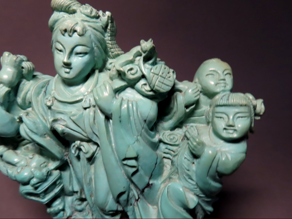 Turquoise Group. China, Early 20th Century.-photo-5